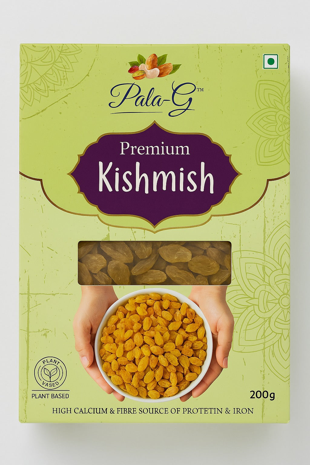 Premium Sun-Dried Raisins (Kishmish) 200g π | Naturally Sweet, Juicy & Healthy (Pack of 1)