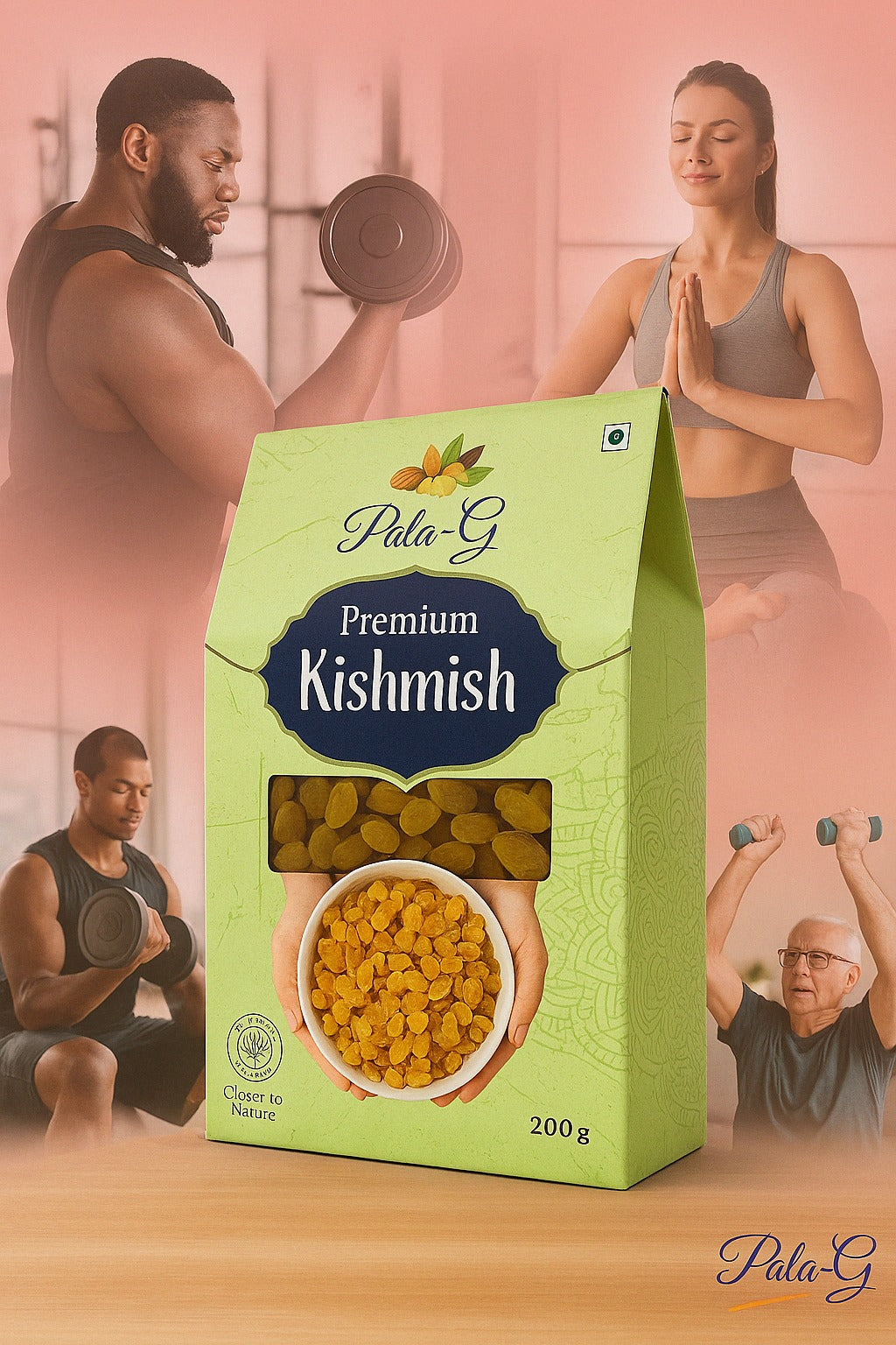 Premium Sun-Dried Raisins (Kishmish) 200g π | Naturally Sweet, Juicy & Healthy (Pack of 2x200g))