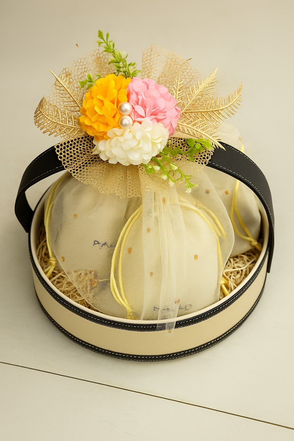 Dry Fruit Potli Hamper – 4 Pouches (Kaju, Badam, Kishmish, Pista) – 200g Each