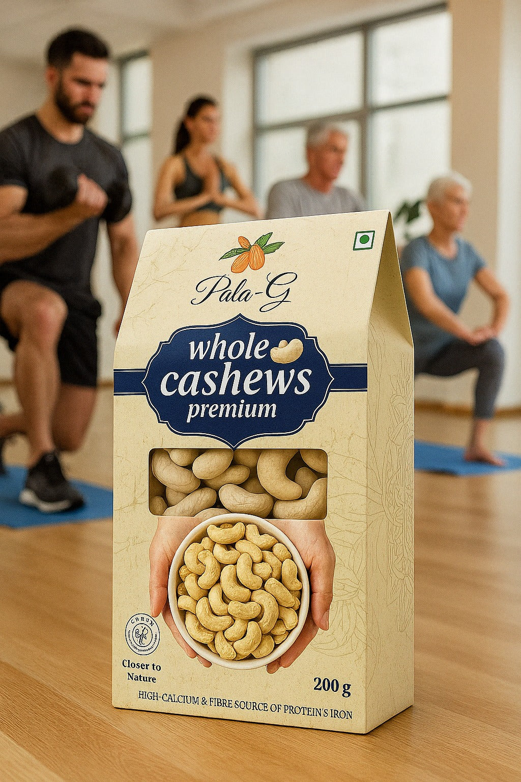 Premium Whole Cashew Nuts (Kaju) 200g π₯ | Fresh, Crunchy & Handpicked | Healthy Snack (Pack of 2x200g))