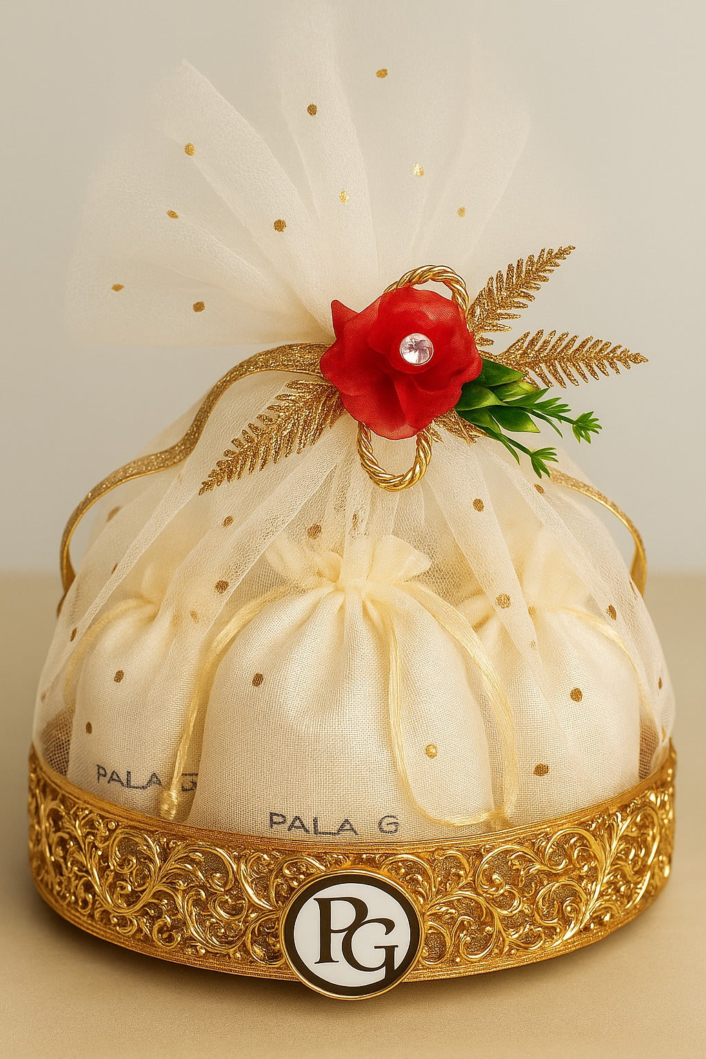 Dry Fruit Potli Hamper – 200g Each | Kaju, Badam, Pista & Kishmish | Premium Festive & Corporate Gift Pack