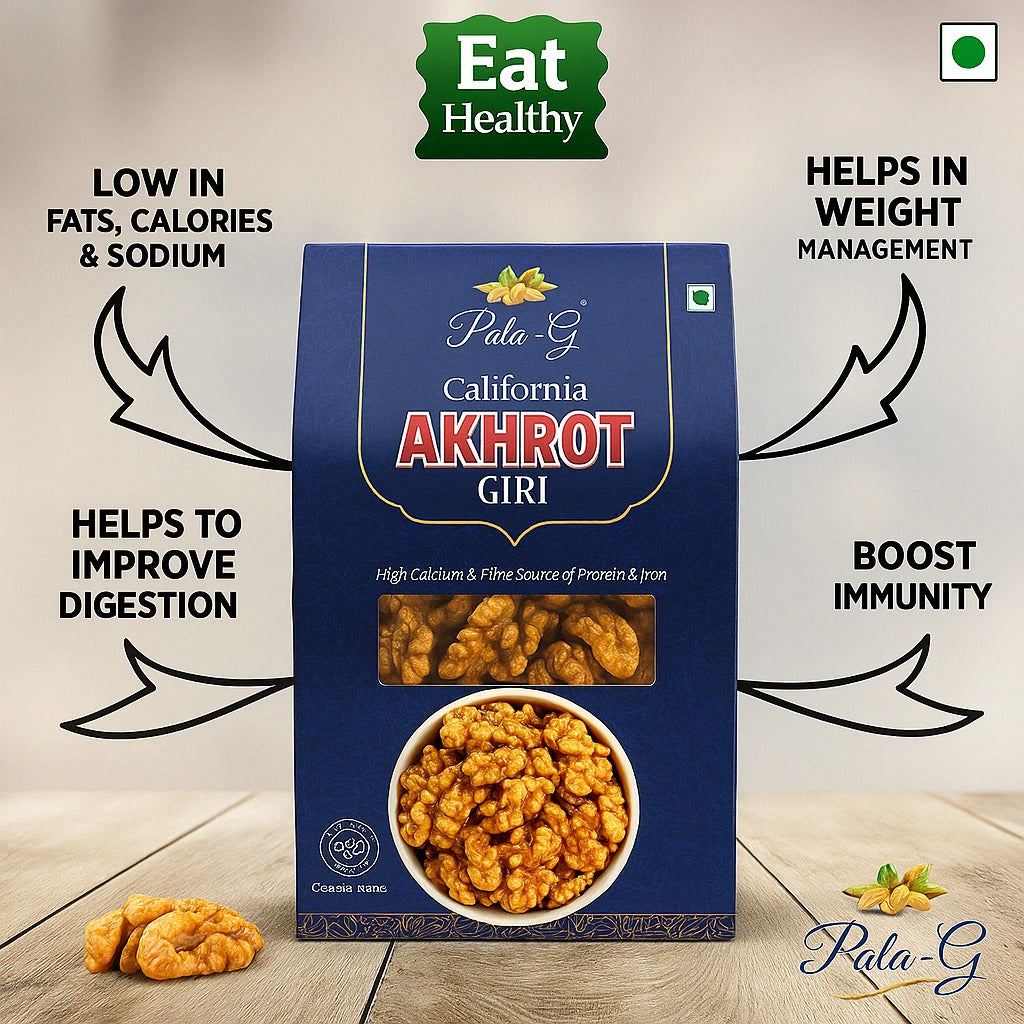 Premium Walnut Kernels (Akhrot Giri) 200g 🧠 | Fresh, Crunchy & Omega-3 Rich | Healthy Dry Fruit (Pack of 1)