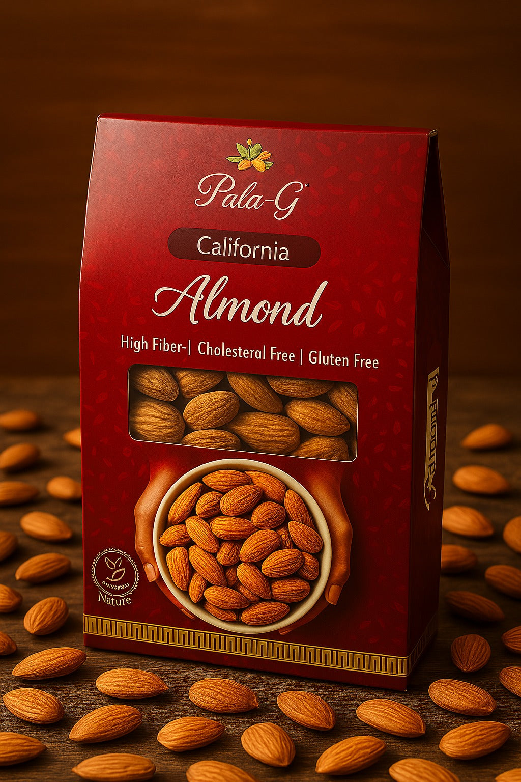 Premium Almonds (Badam) 200g 🥜 | Fresh, Crunchy & Natural | Healthy Snack for Daily Use & Gifting 🎁(Pack of 1)