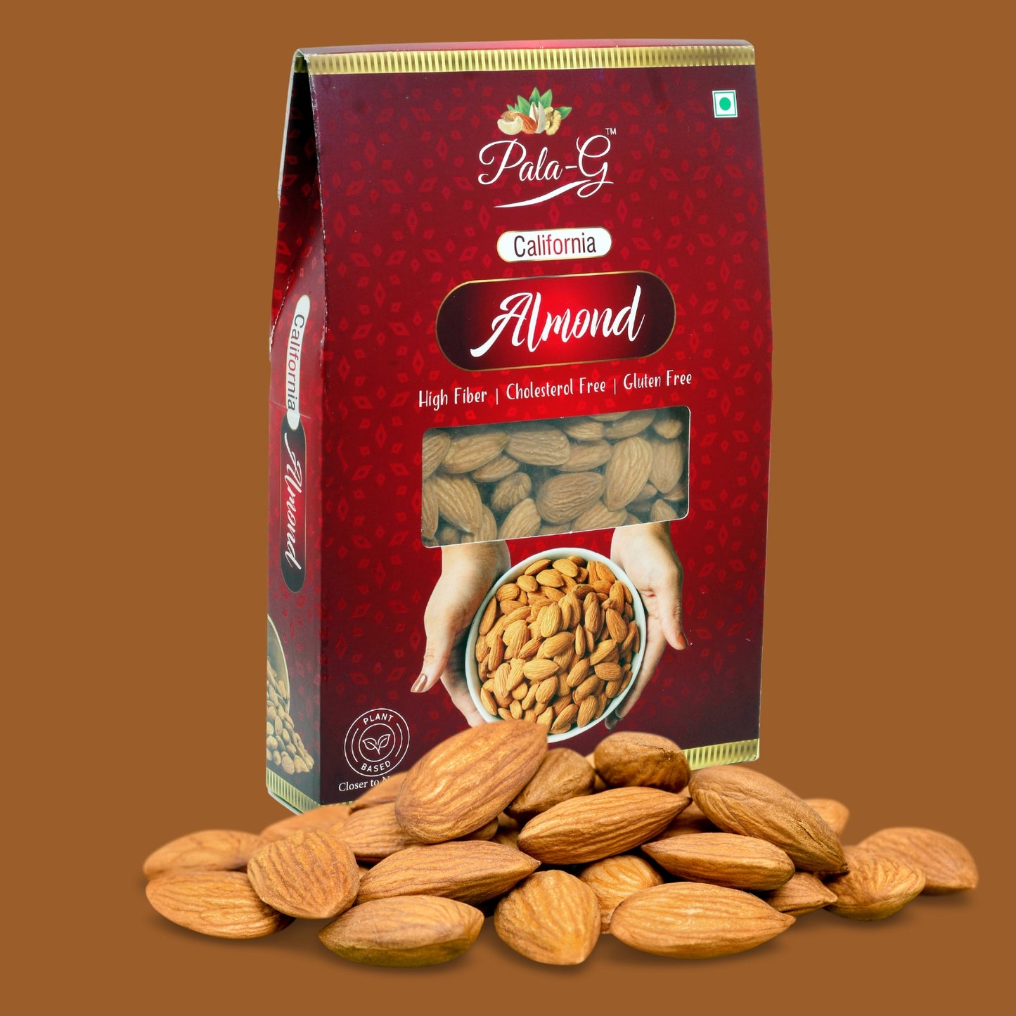 Premium Almonds (Badam) 200g 🥜 | Fresh, Crunchy & Natural | Healthy Snack for Daily Use & Gifting 🎁(Pack of 1)