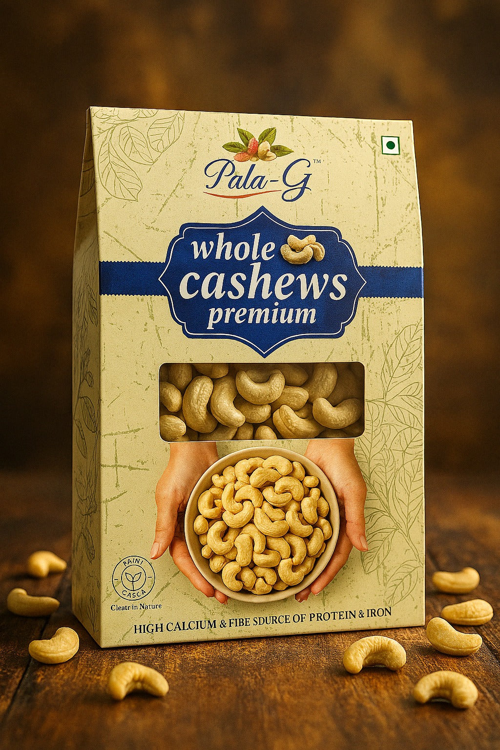 Premium Whole Cashew Nuts (Kaju) 200g 🥜 | Fresh, Crunchy & Handpicked | Healthy Snack (Pack of 1)