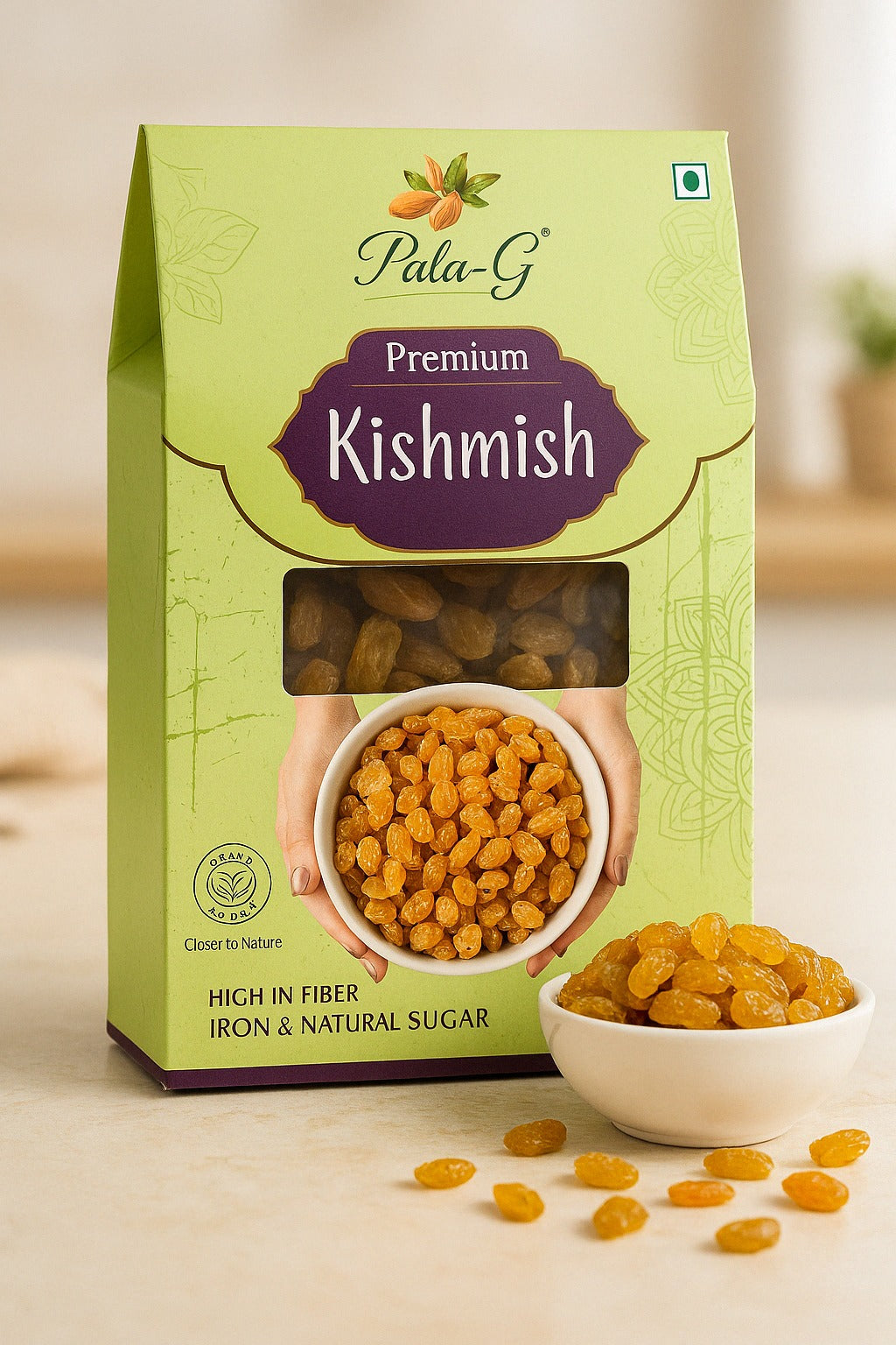 Premium Sun-Dried Raisins (Kishmish) 200g 🍇 | Naturally Sweet, Juicy & Healthy (Pack of 2x200g))