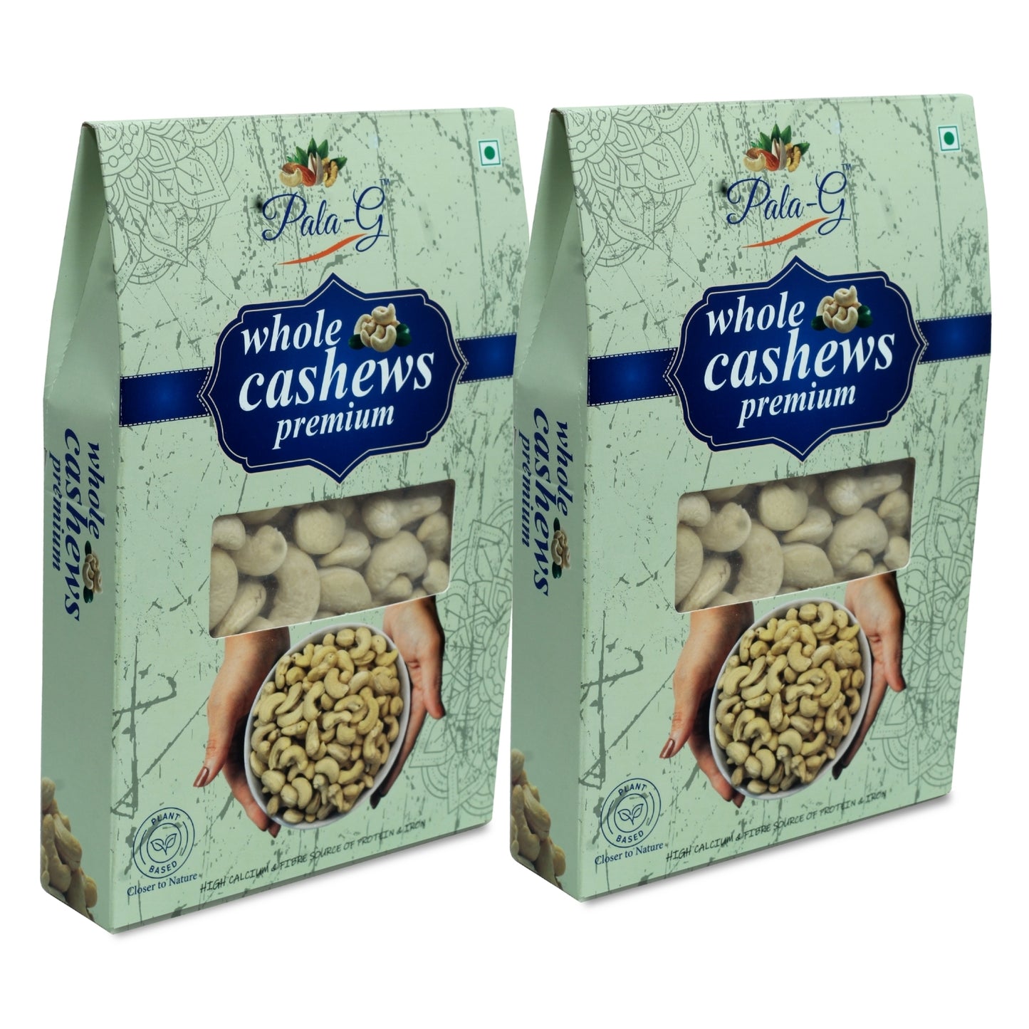 Premium Whole Cashew Nuts (Kaju) 200g 🥜 | Fresh, Crunchy & Handpicked | Healthy Snack (Pack of 2x200g))