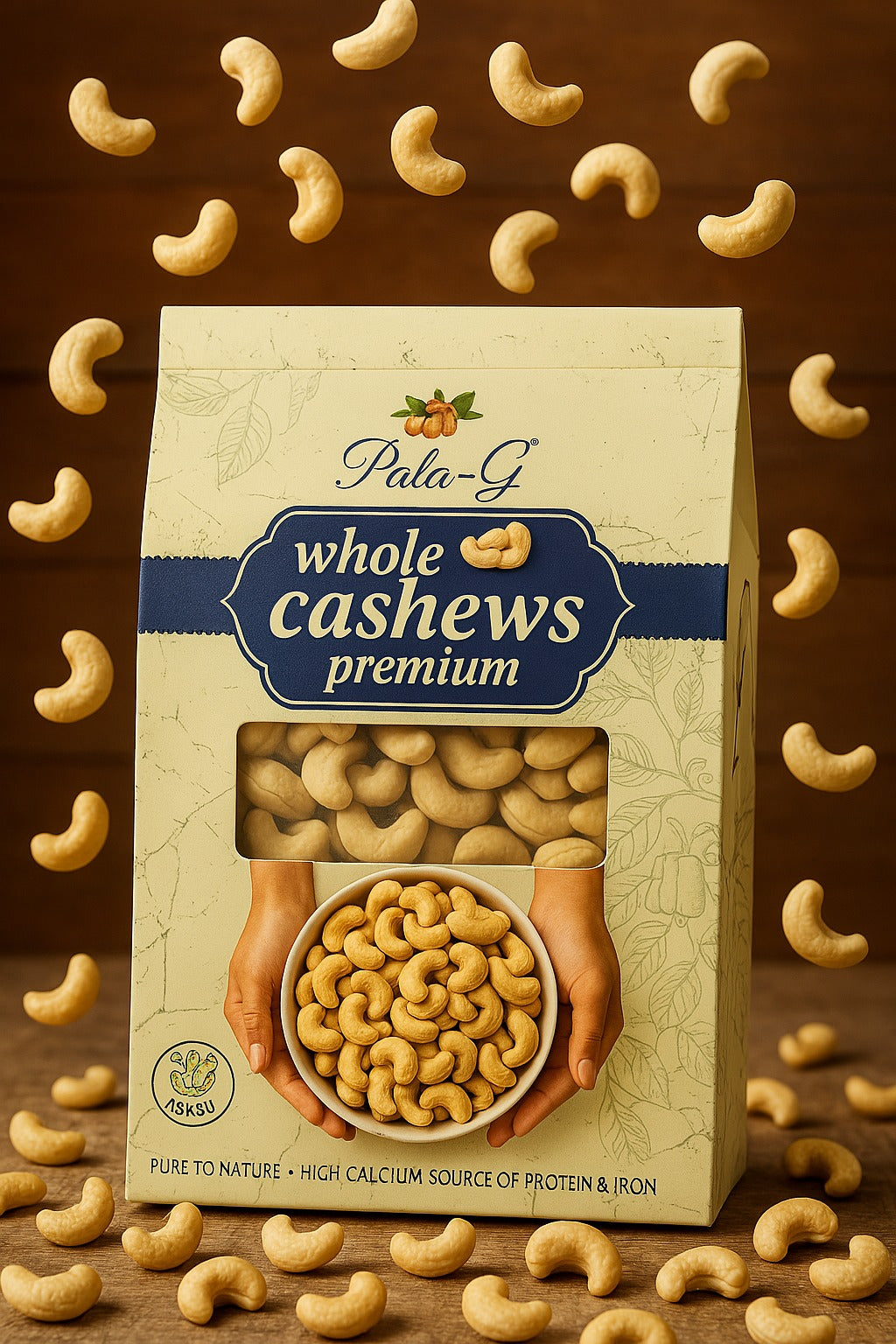 Premium Whole Cashew Nuts (Kaju) 200g 🥜 | Fresh, Crunchy & Handpicked | Healthy Snack (Pack of 1)