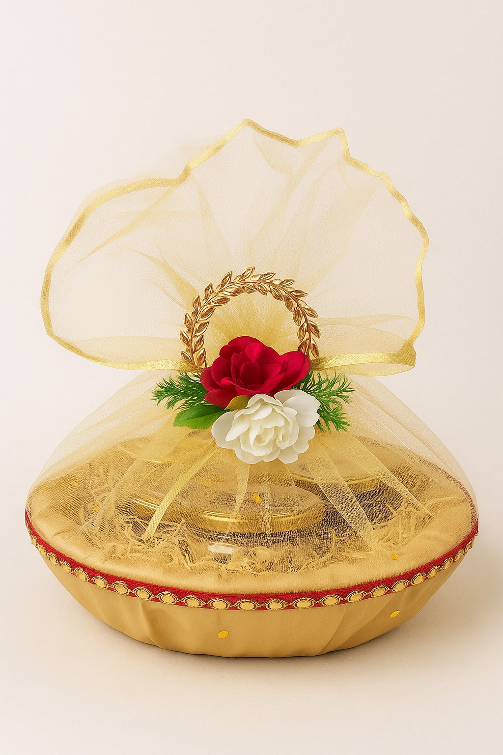 Golden Festive Dry Fruit Gift Hamper – 4 Assorted Jars (180g Each) | Kaju, Badam, Kishmish & Dates | Premium Gifting Box